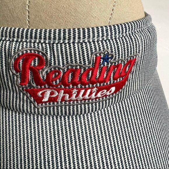 Blue Wave Merchandise Blue and White Stripe Reading Phillies Pepsi Visor - Picture 11 of 11